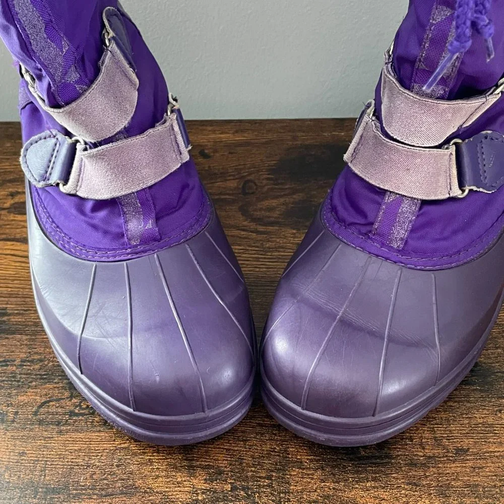 Sorel illumiNite Youth Girl's Size 4 Shoes Purple Lined Weatherproof Winter Boot
